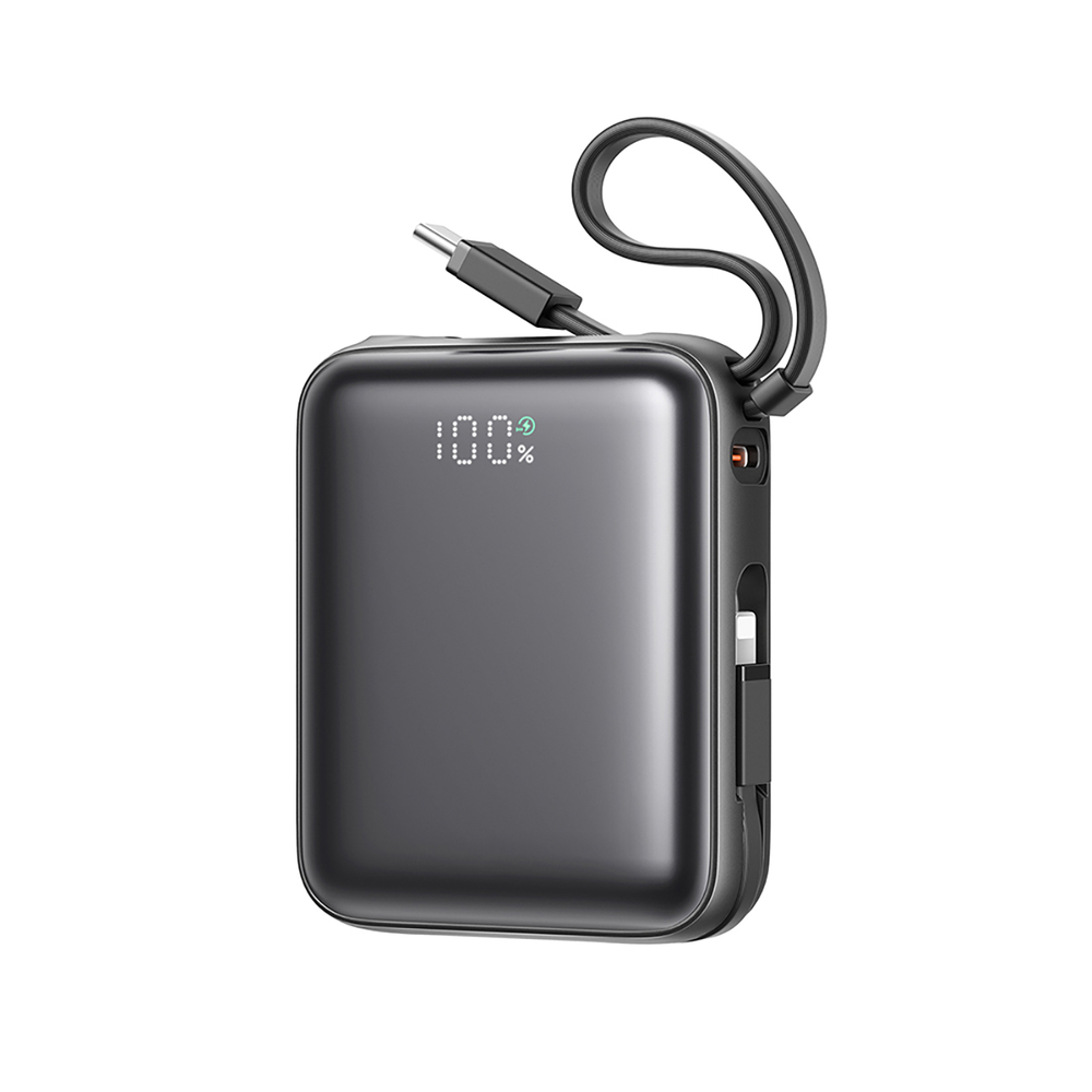 Joyroom JR-PBF27 išorinė baterija 10000mAh 22.5W su laidais, juoda