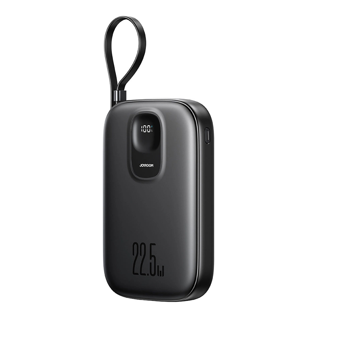 Joyroom JR-PBF18 22.5W 10000mAh Powerbank with Built-in Lightning Cable + USB-C Cable 0.25 cm - Black
