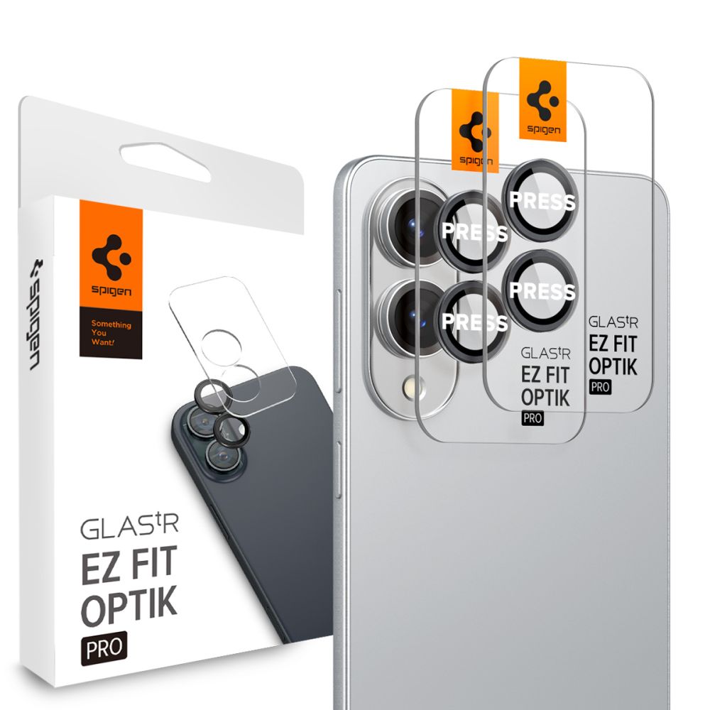 Spigen Optik Pro GLAS.TR Ez Fit Camera Protector for Samsung Galaxy S25 Edge, Black