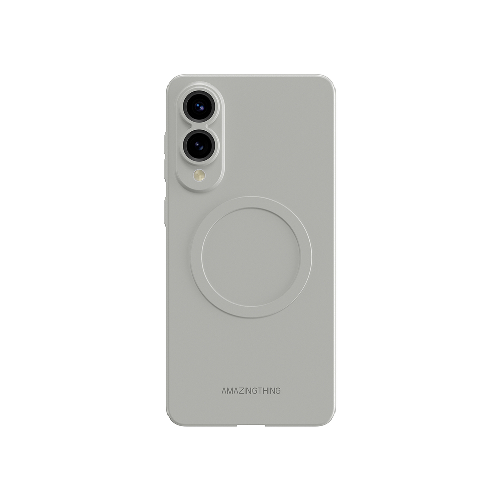AmazingThing Samsung Galaxy S25 Edge Case Minimal Air with Magnetic Ring, Gray