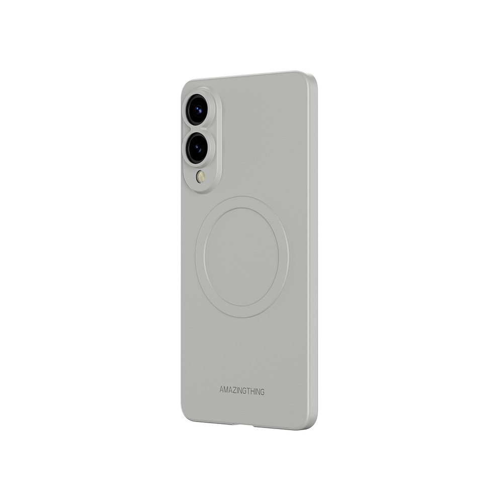 AmazingThing Samsung Galaxy S25 Edge Case Minimal Air with Magnetic Ring, Gray