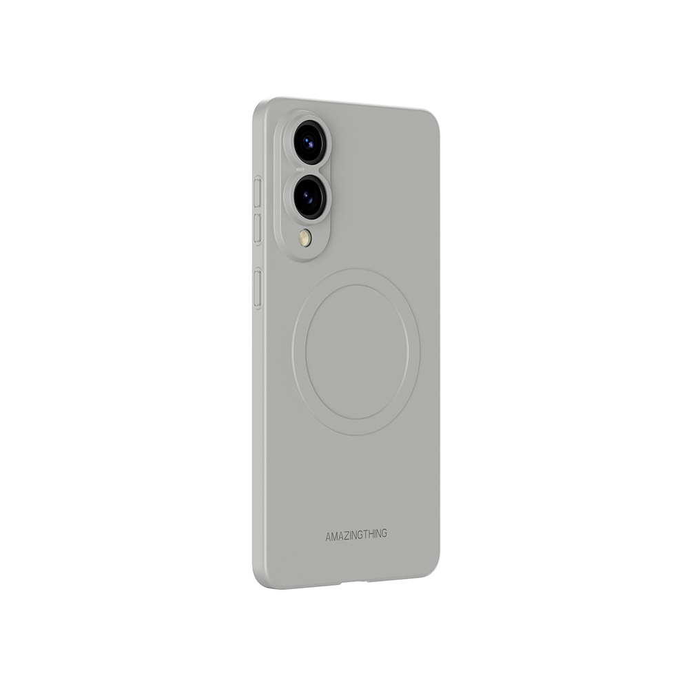 AmazingThing Samsung Galaxy S25 Edge Case Minimal Air with Magnetic Ring, Gray