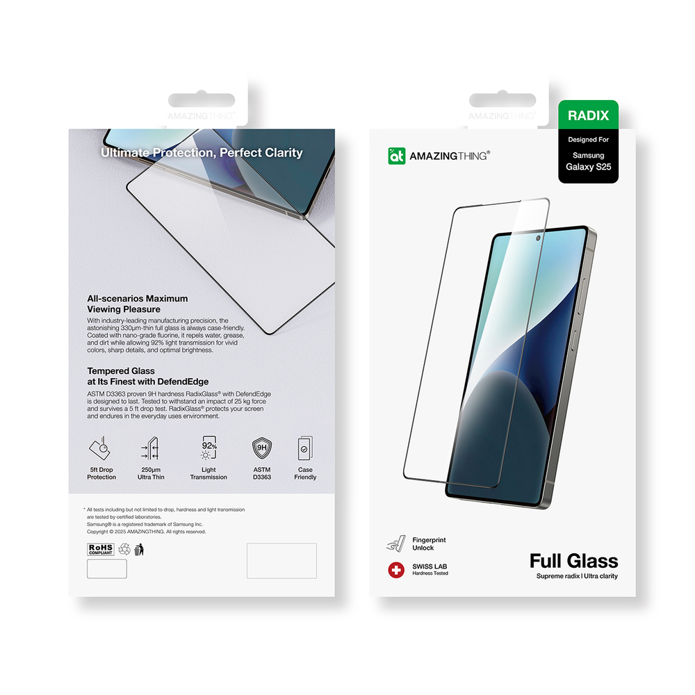 AmazingThing Radix Full Glass Tempered Glass Samsung Galaxy S25