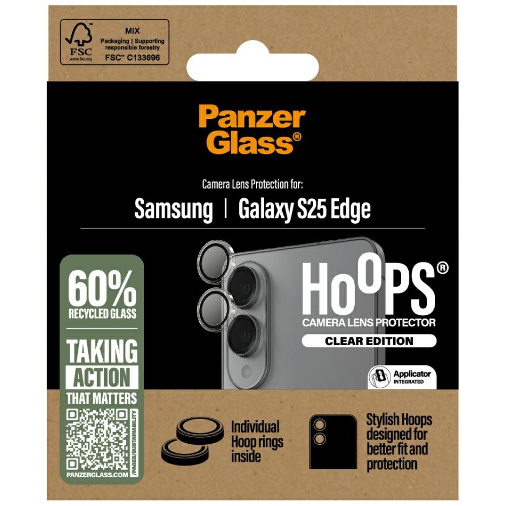 PanzerGlass Hoops Lens Protector Tempered Glass Samsung Galaxy S25 Edge - Clear