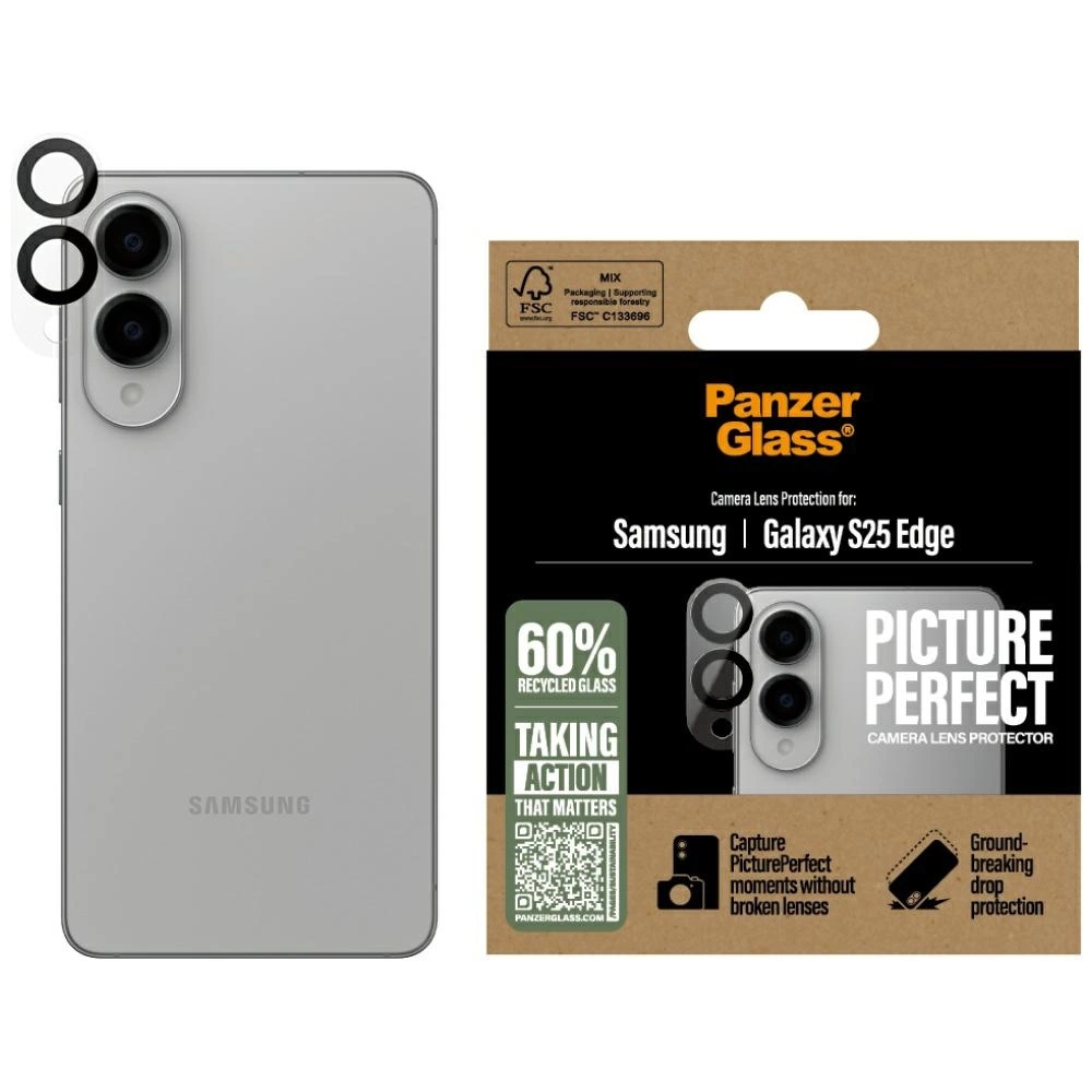 PanzerGlass PicturePerfect Lens Protector Tempered Glass Samsung Galaxy S25 Edge - Clear
