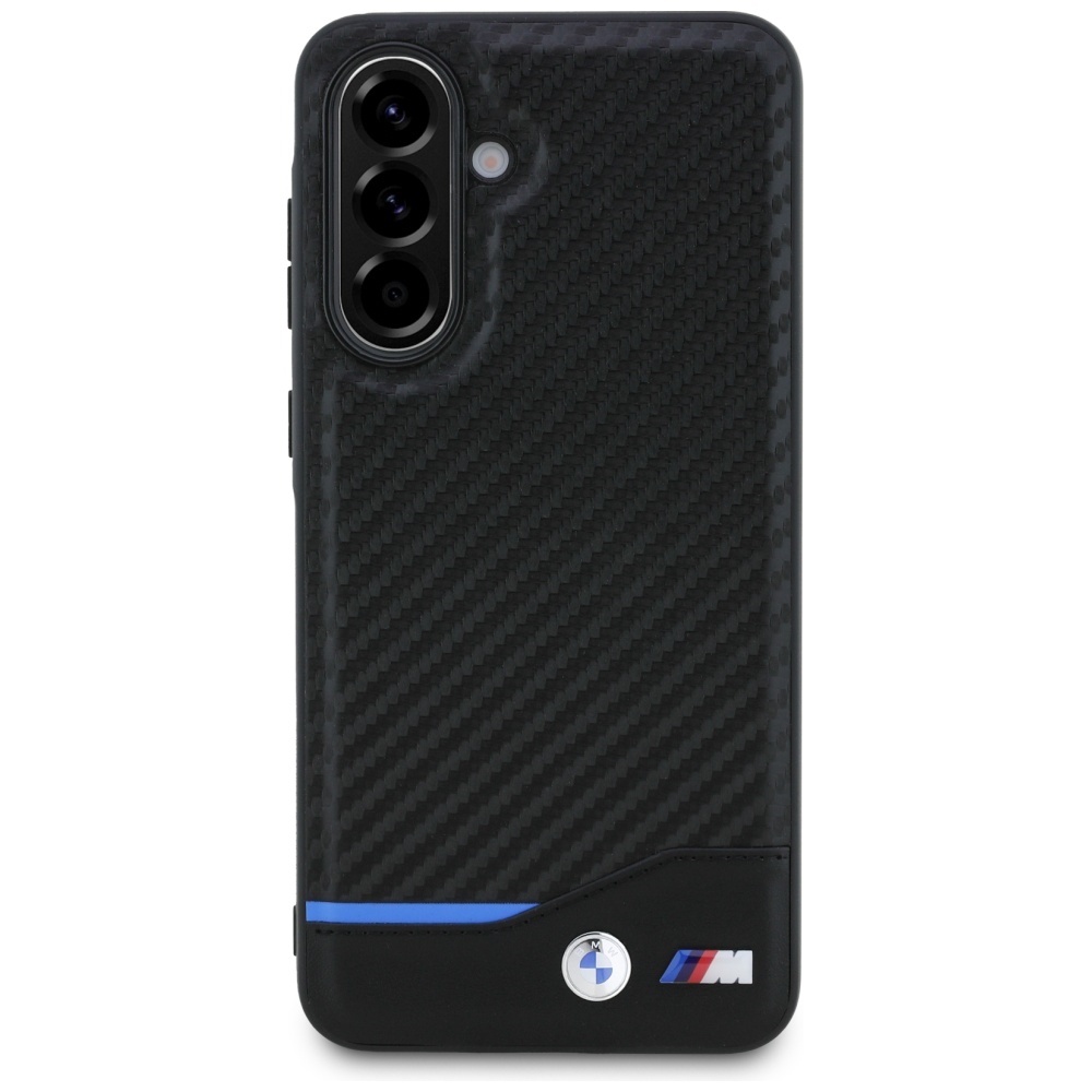 BMW dėklas Samsung Galaxy A56 telefonui M Carbon, juodas
