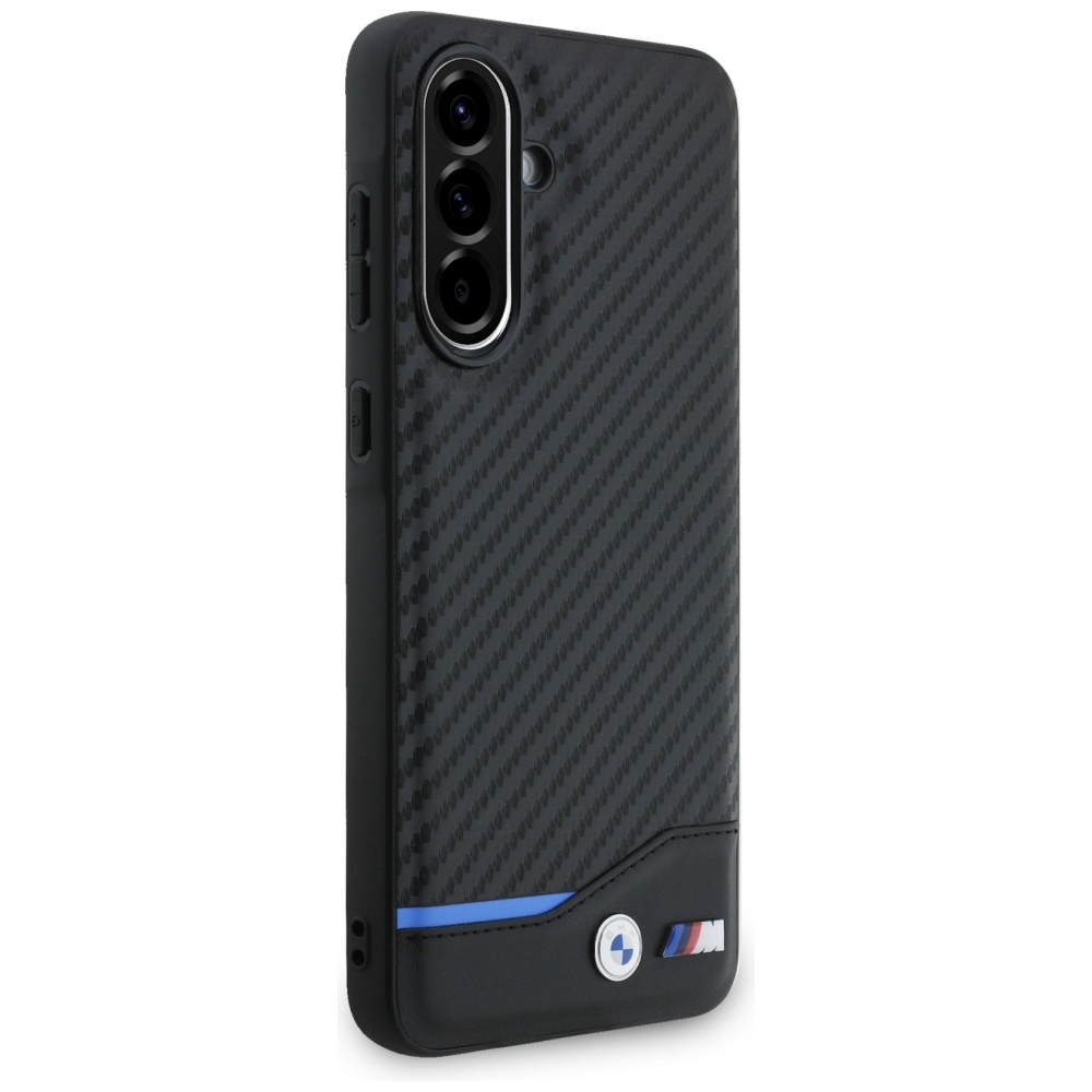 BMW dėklas Samsung Galaxy A56 telefonui M Carbon, juodas