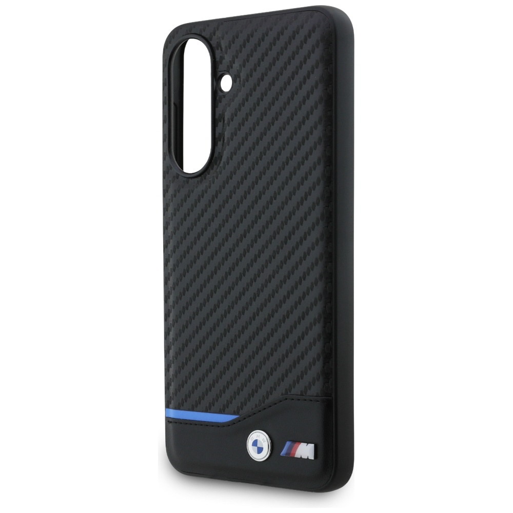 BMW dėklas Samsung Galaxy A56 telefonui M Carbon, juodas