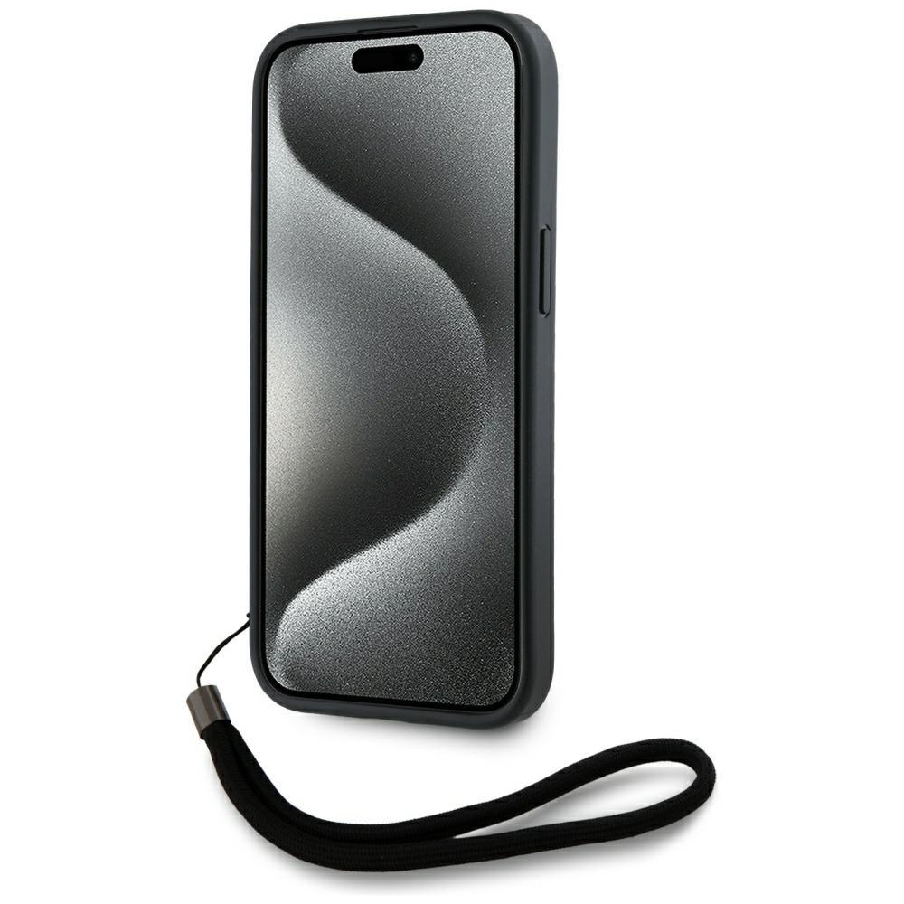 Karl Lagerfeld dėklas iPhone 15 Pro Max telefonui Saffiano Athleisure, rožinis