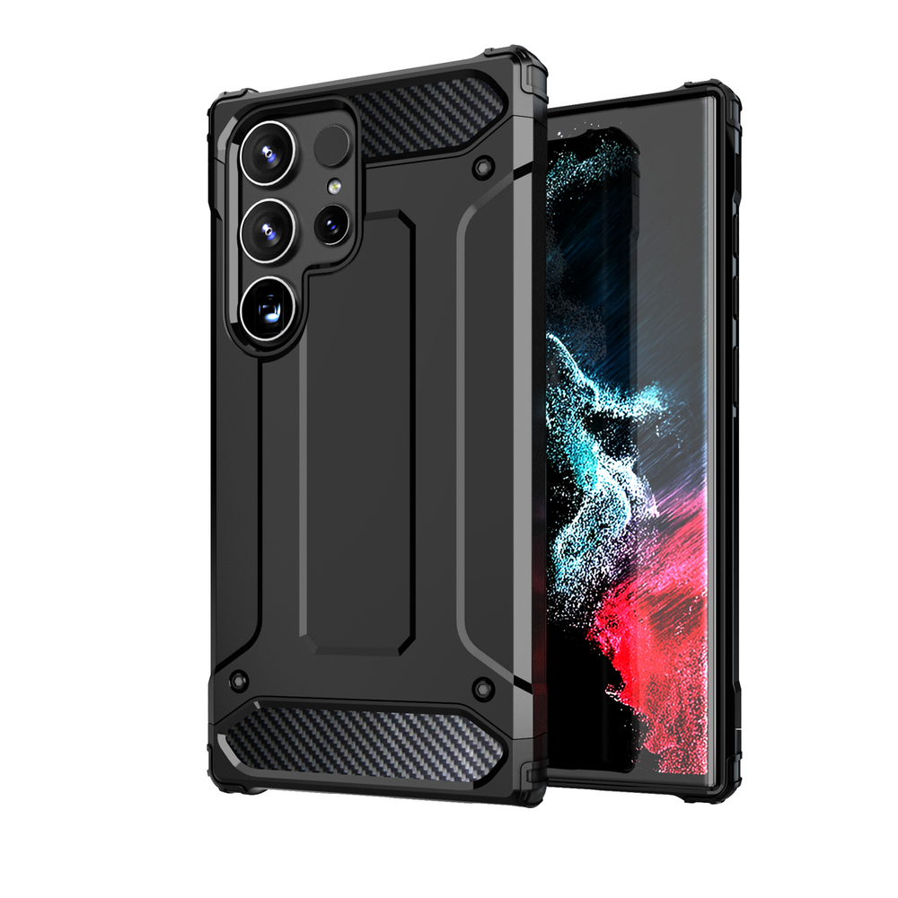 Hybrid Armor Case for Samsung Galaxy S25 Edge, Black