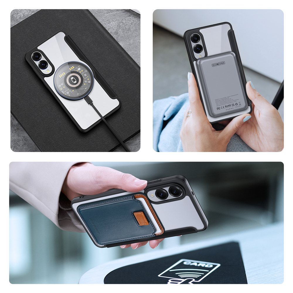 „Dux Ducis Skin X Pro“ dėklas „Samsung Galaxy S25 Edge“ su „MagSafe“, juodas