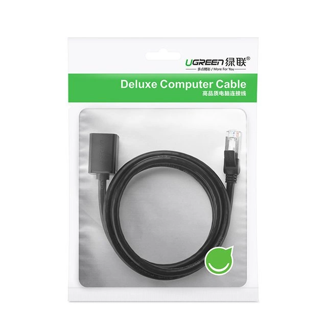 Ugreen NW112 11282 Network Ethernet Cable RJ45 (Female) - RJ45 (Male) F/UTP Cat. 6 1 Gbps 3m - black