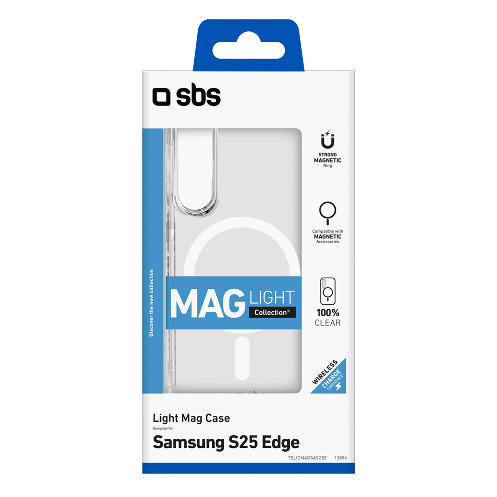 Sbs Light Mag Case for Samsung Galaxy S25 Edge, Transparent
