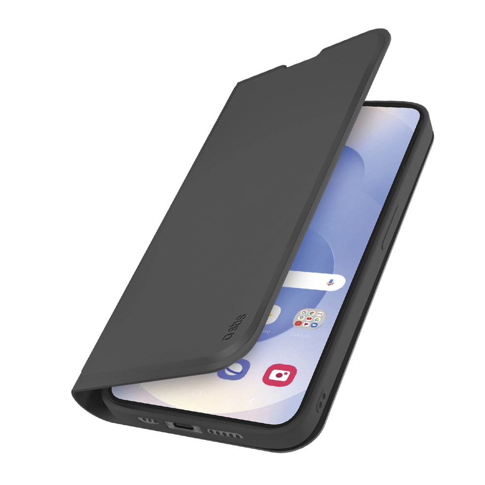 Sbs Wallet Case for Samsung Galaxy S25 Edge with Stand, Black