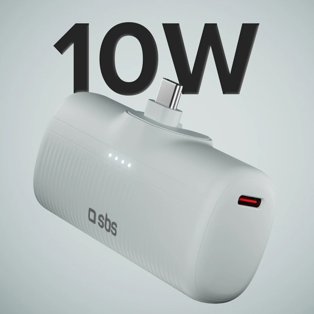 SBS EcoPower išorinė baterija 5000 mAh, 10W, pilka