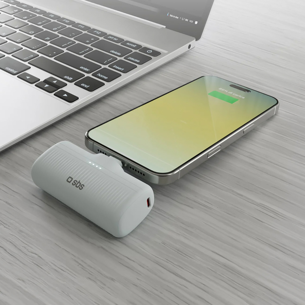 SBS EcoPower išorinė baterija 5000 mAh, 10W, pilka