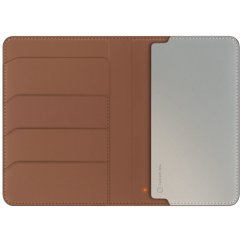 Uniq Belmont dėklas pasui su Apple Find My ir RFID apsauga, smėlio spalvos