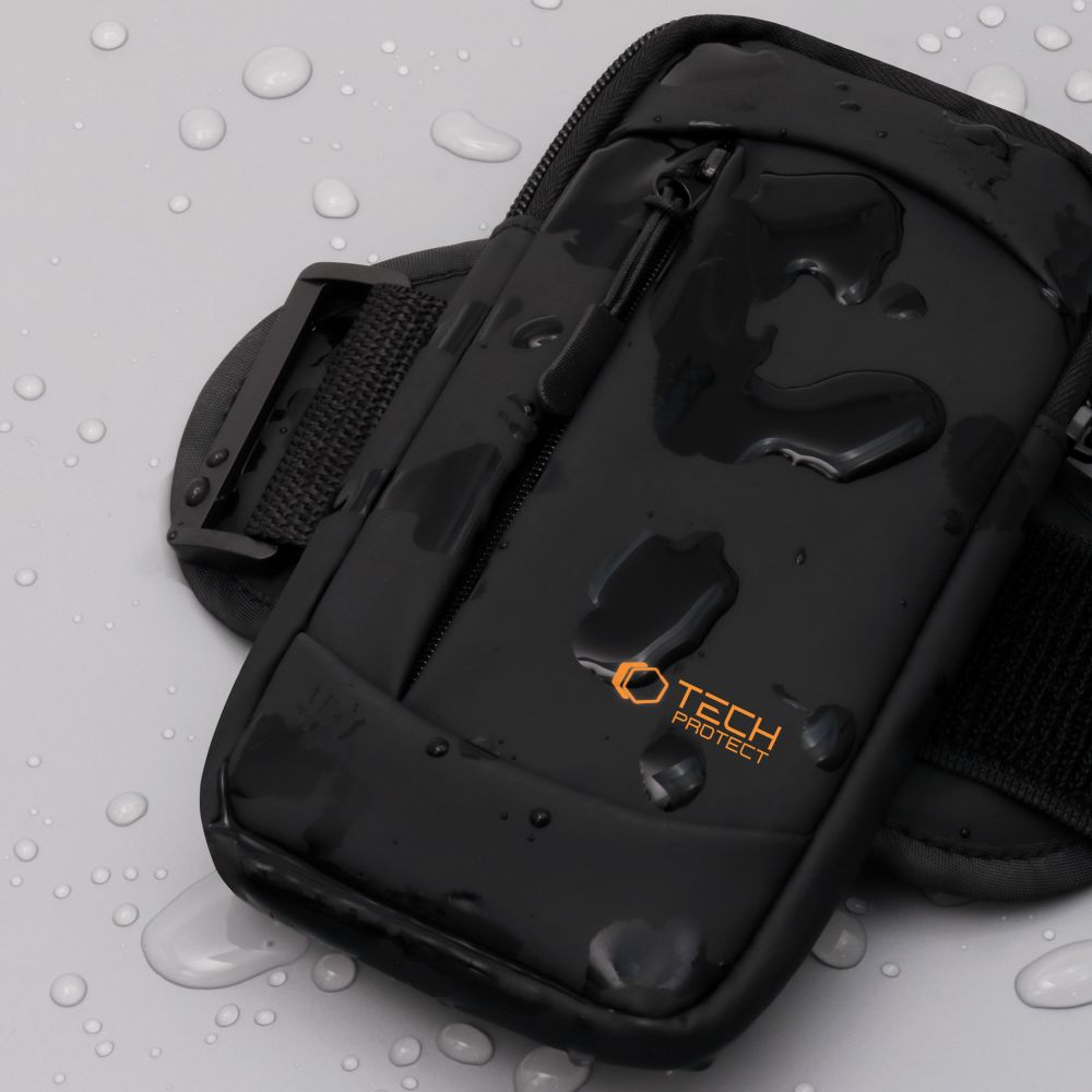 Tech-Protect M6 Universal Sport Armband, Black/Orange