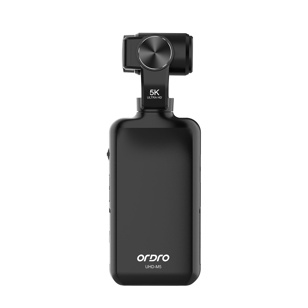 Ordro Pocket M5 3-ašis vaizdo stabilizatorius ir kamera, 5K, juoda