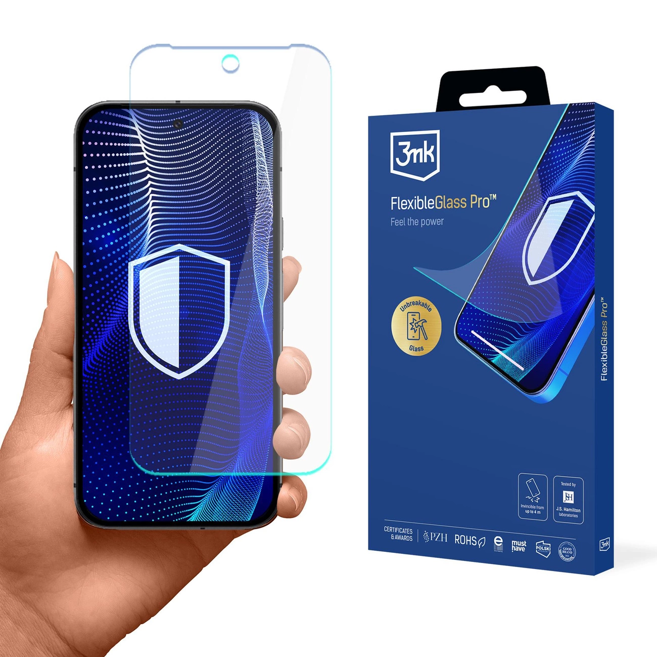 3mk FlexibleGlass Pro hibridinis apsauginis stiklas Google Pixel 9A telefonui