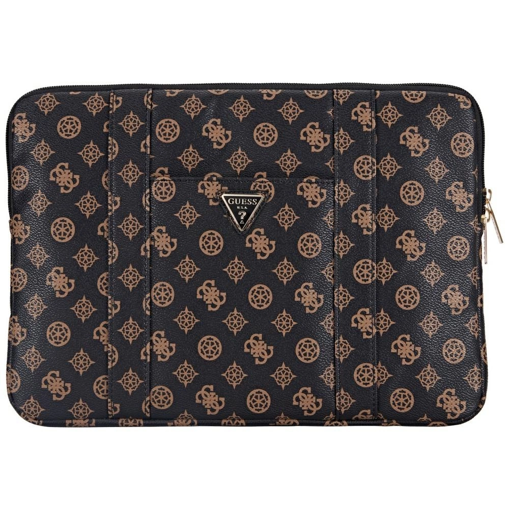 Guess Sleeve Peony Pocket Triangle 14" nešiojamojo kompiuterio dėklas, juodas