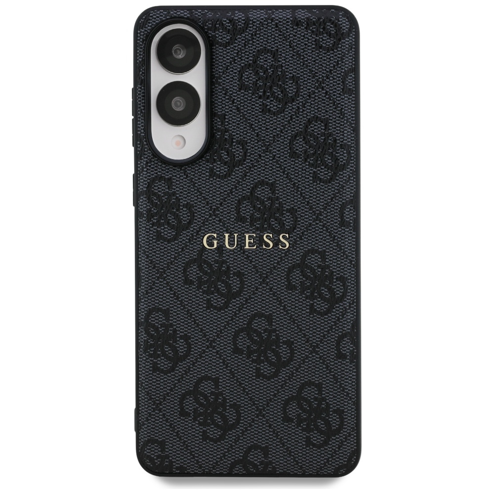 Guess dėklas Samsung Galaxy S25 Edge telefonui 4G Ring Classic Logo MagSafe, juodas