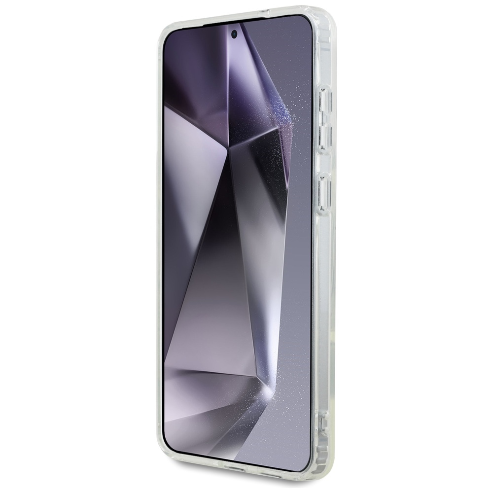 Karl Lagerfeld dėklas Samsung Galaxy S25 Edge telefonui Metal Choupette MagSafe, baltas