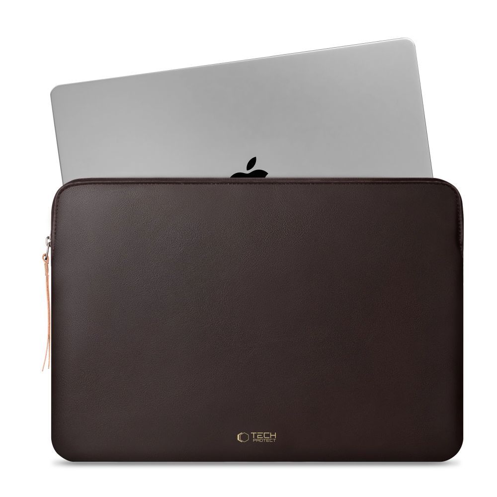 Tech-Protect Fleece Laptop Sleeve 13-14\", Brown