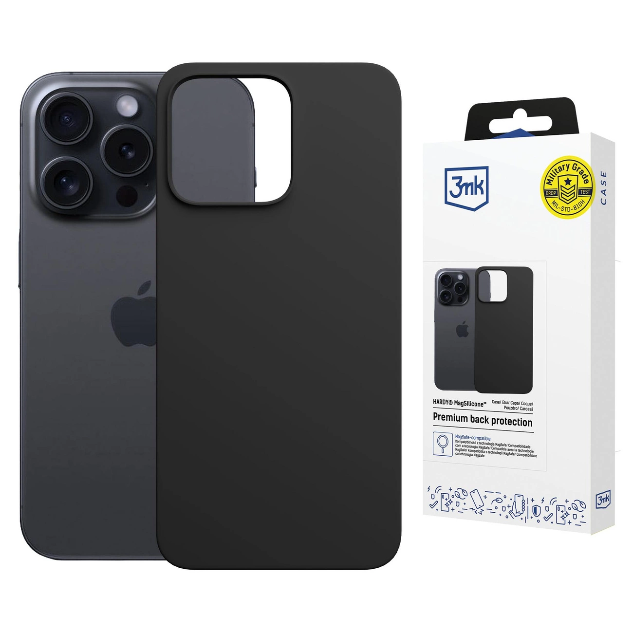 3mk Hardy MagSilicone Phone Case Cover Apple iPhone 15 Pro Max - Gray