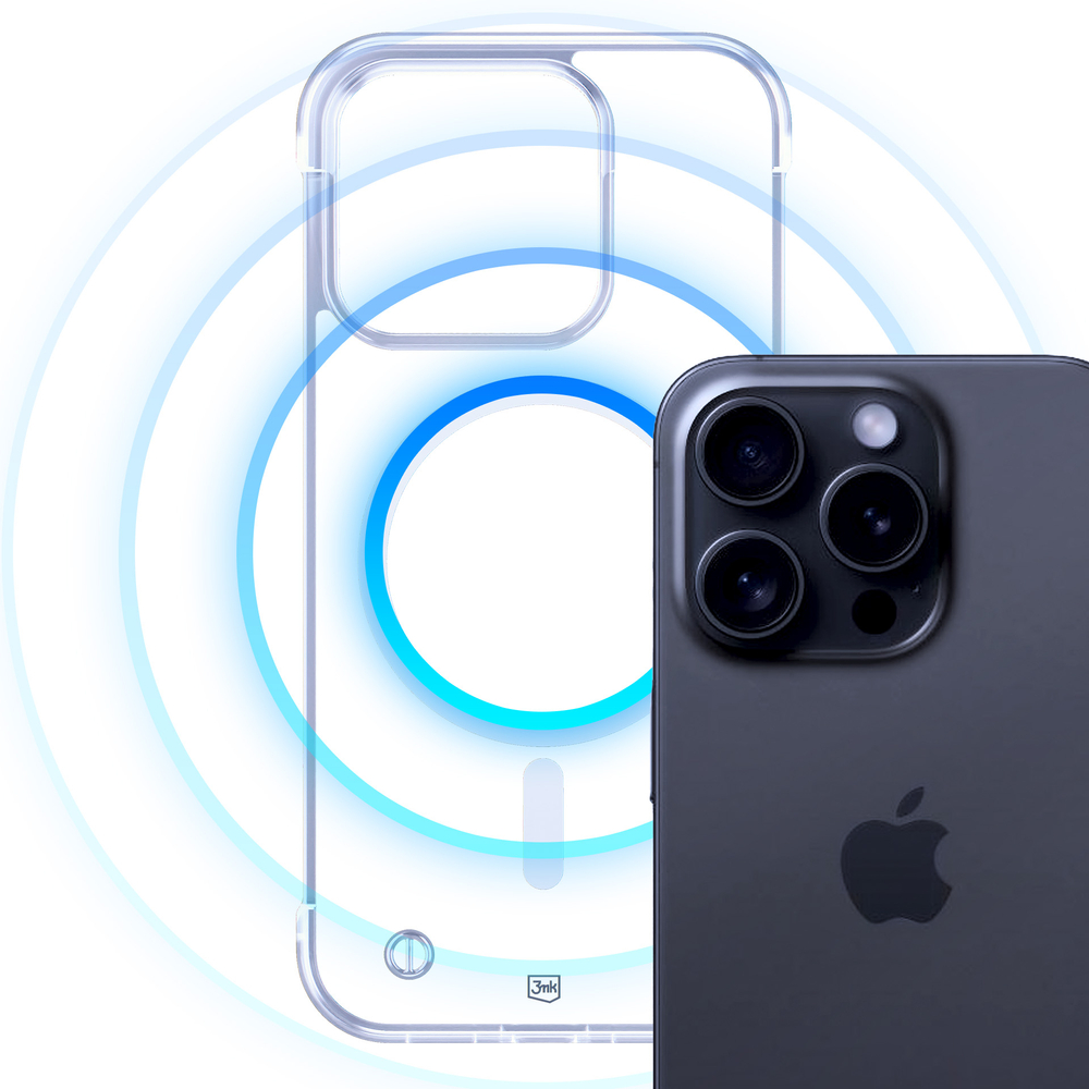 3mk iPhone 15 Pro Max dėklas Just20g MagCase, permatomas