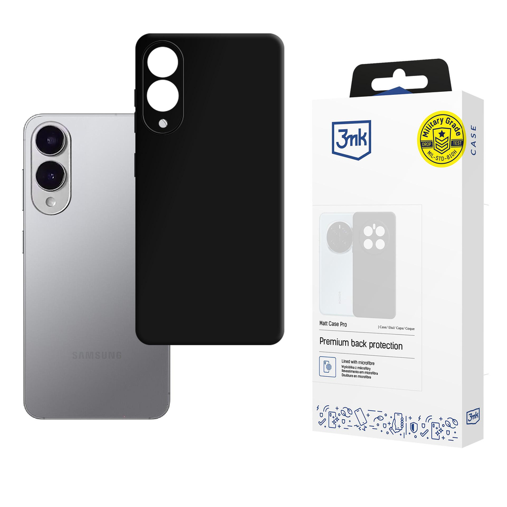 3mk Samsung Galaxy S25 Edge Case Matt Case Pro, Matte Black