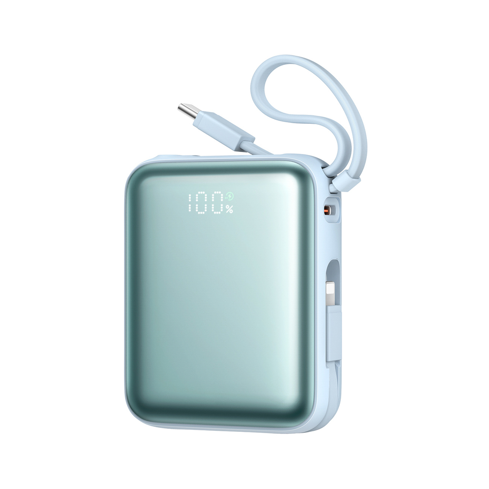 Išorinė baterija Joyroom JR-PBF27, 10000 mAh, 22.5 W, su laidais, mėlyna