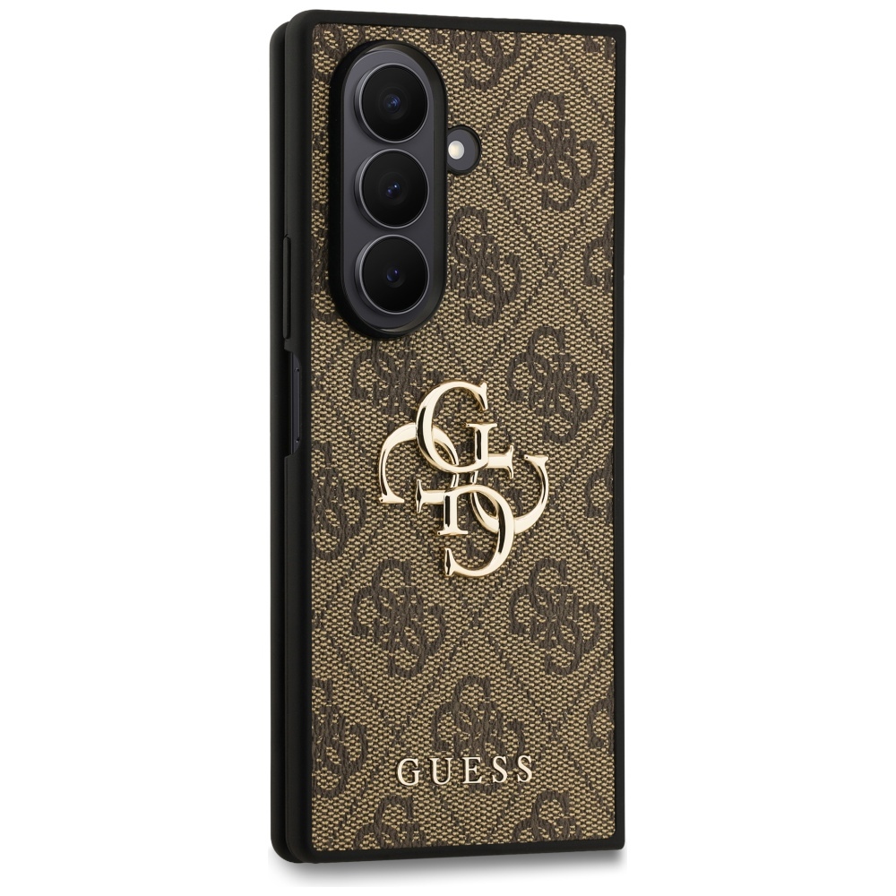 Guess dėklas Samsung Galaxy Z Fold7 telefonui Big 4G Logo, rudas