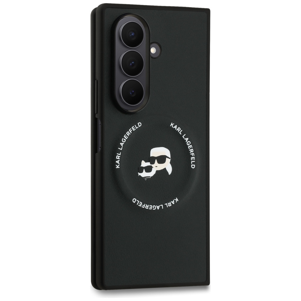 Karl Lagerfeld Samsung Galaxy Z Fold7 dėklas Karl&Choupette MagSafe, juodas