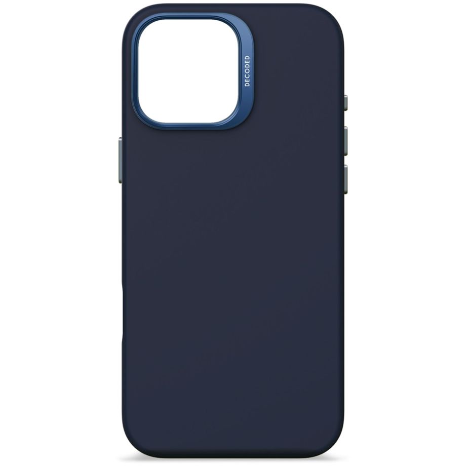 Decoded Silicone MagSafe dėklas skirtas iPhone 16 Pro Max, tamsiai mėlynas