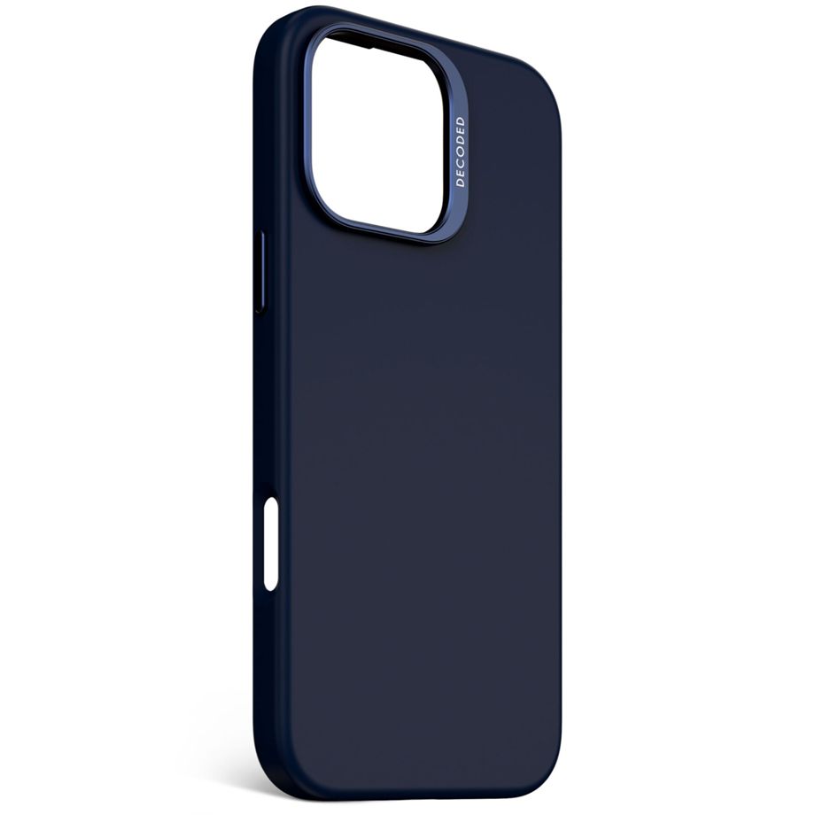 Decoded Silicone MagSafe dėklas skirtas iPhone 16 Pro Max, tamsiai mėlynas