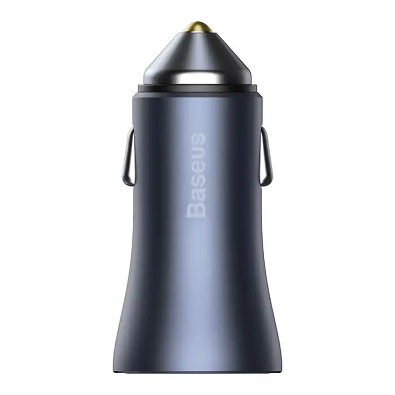 Baseus Golden Contactor Pro fast car charger USB Type C / USB 40 W Power Delivery 3.0 Quick Charge 4 + SCP FCP AFC gray...