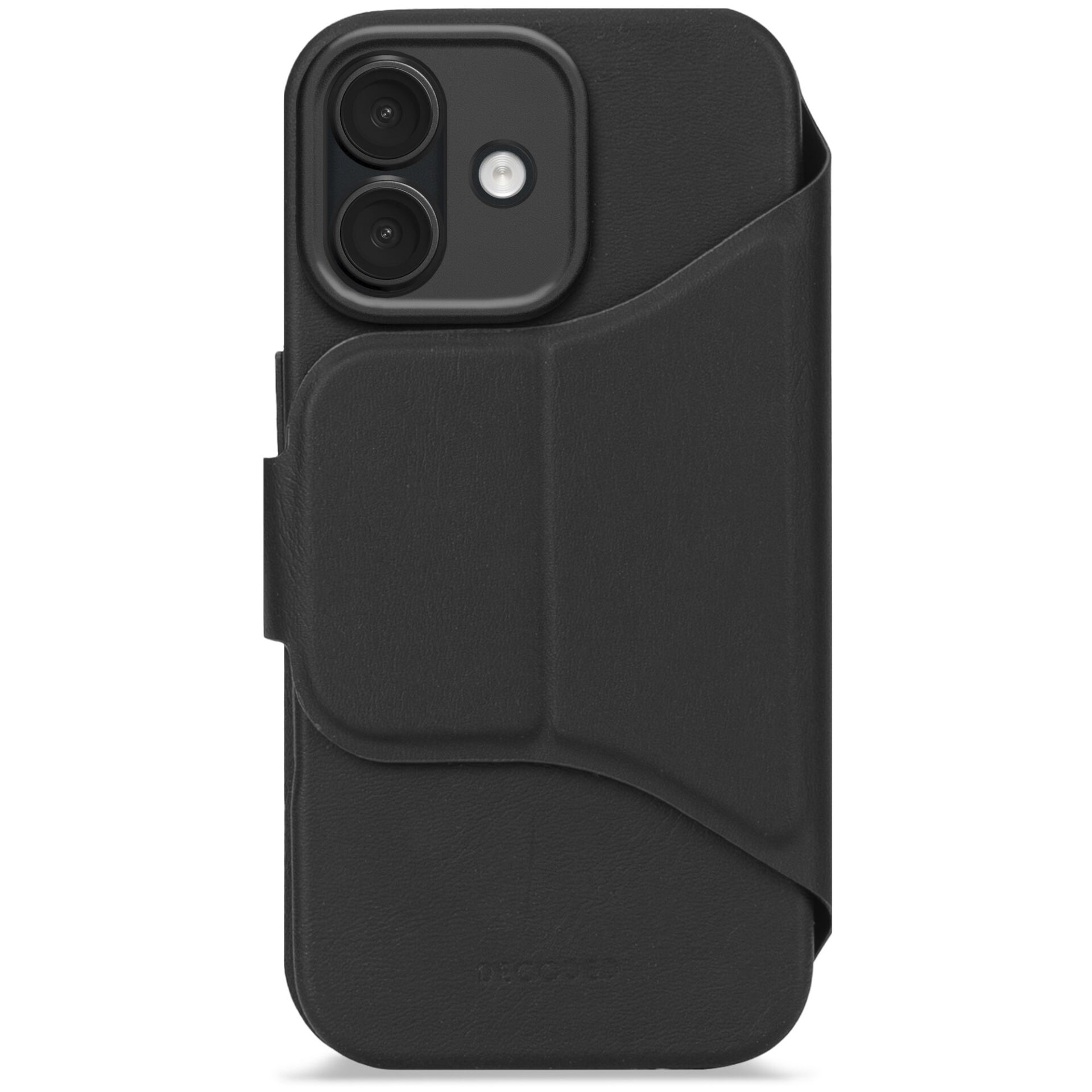 Decoded Textured Silicone atverčiamasis dėklas iPhone 17 telefonui, juodas