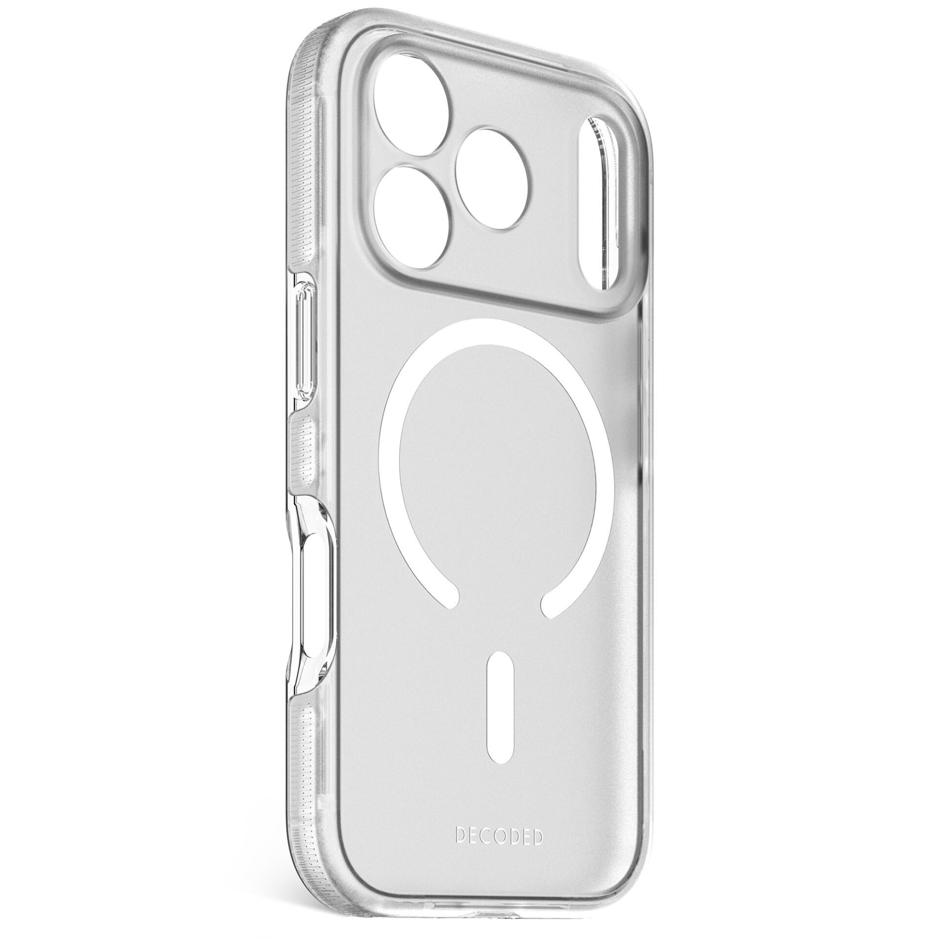 „Decoded DropTec“ MagSafe dėklas „iPhone 17 Pro“ telefonui, pusiau skaidrus