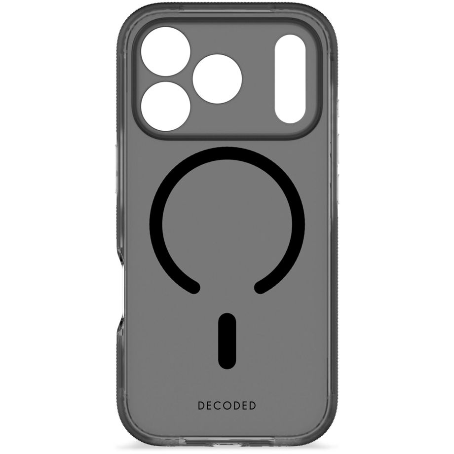 „Decoded DropTec“ MagSafe dėklas „iPhone 17 Pro“ - Juodas/Skaidrus
