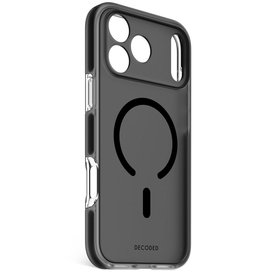 Decoded DropTec MagSafe dėklas, skirtas iPhone 17 Pro Max, permatomas / juodas