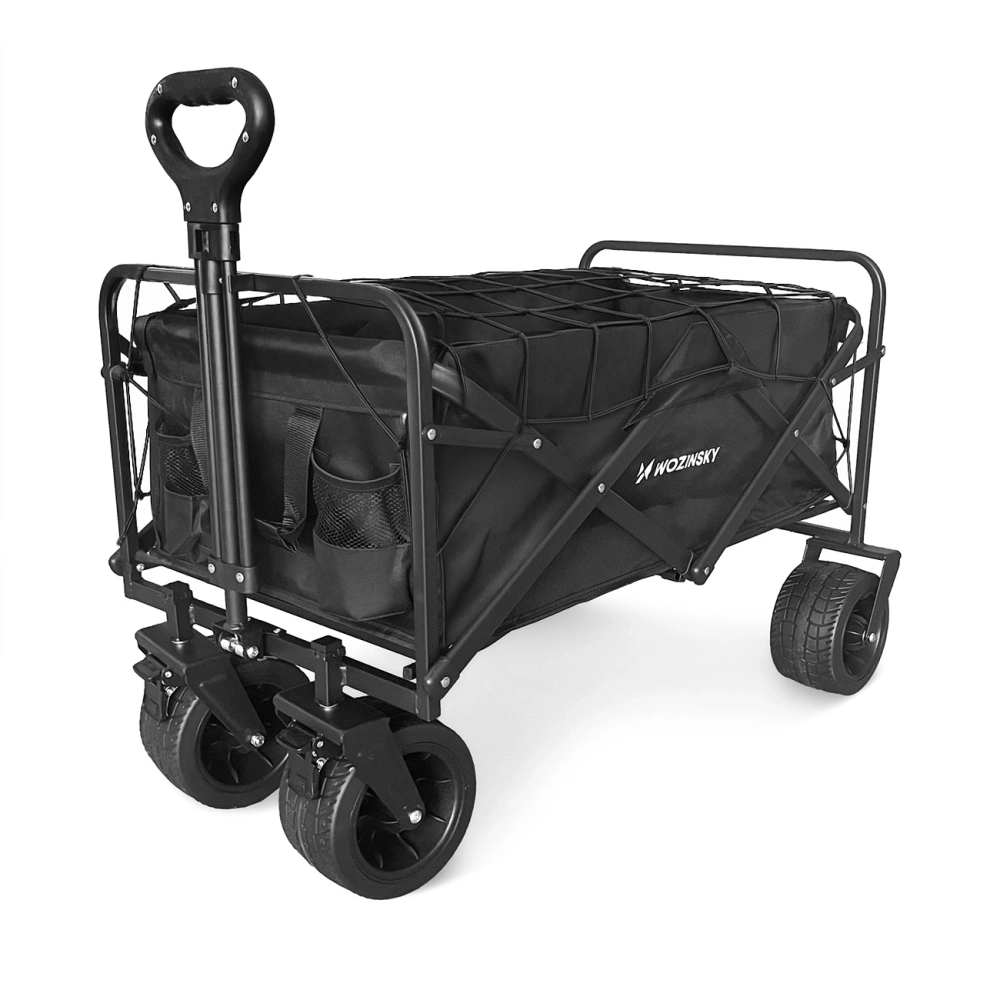 Wozinsky WZP-100 sulankstomas sodo ir paplūdimio vežimėlis iki 100 kg, juodas
