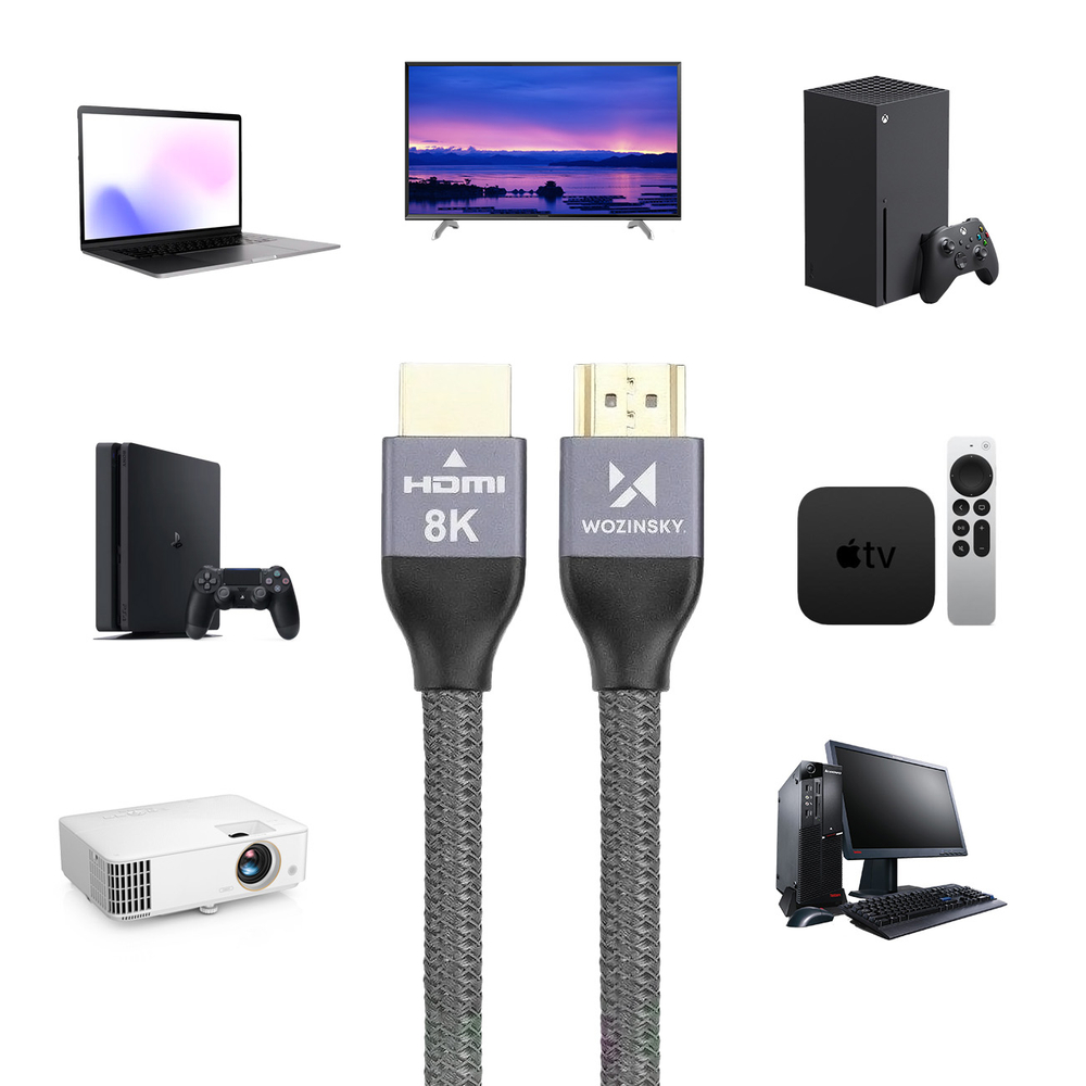 Wozinsky WHDMI-10 HDMI 2.1 Cable 8K 60Hz 1m Silver