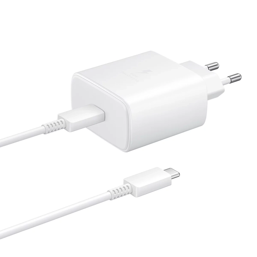 Samsung EP-TA845EWE 45W įkroviklis su USB-C laidu 1.8m baltas Bulk