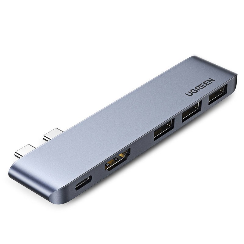Ugreen 60559 USB-C šakotuvas, skirtas MacBook Pro / Air, pilkas
