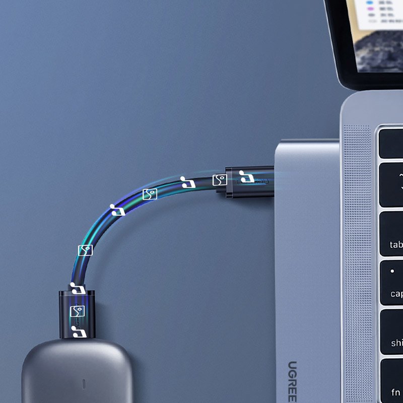 Ugreen 60559 USB-C šakotuvas, skirtas MacBook Pro / Air, pilkas