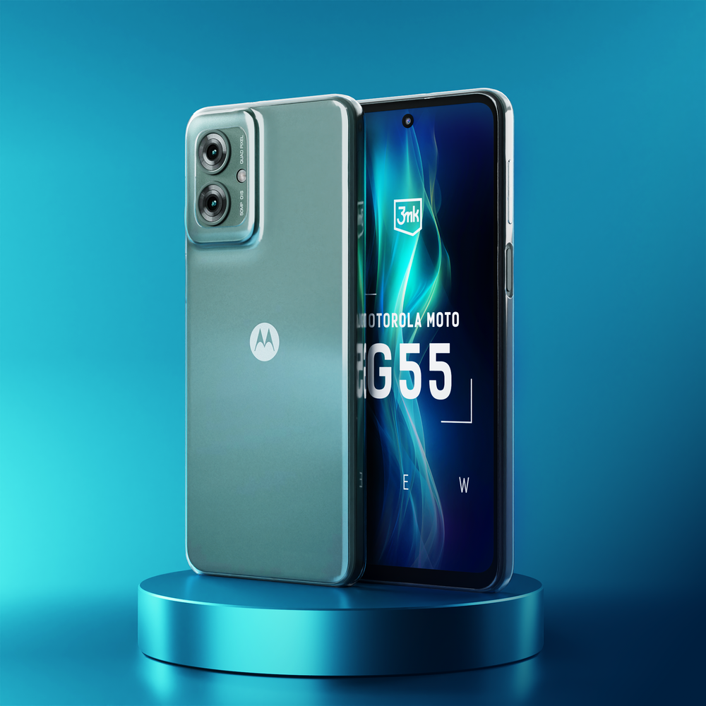 3Mk Protection Clear Case for Motorola Moto G55 5G, Transparent