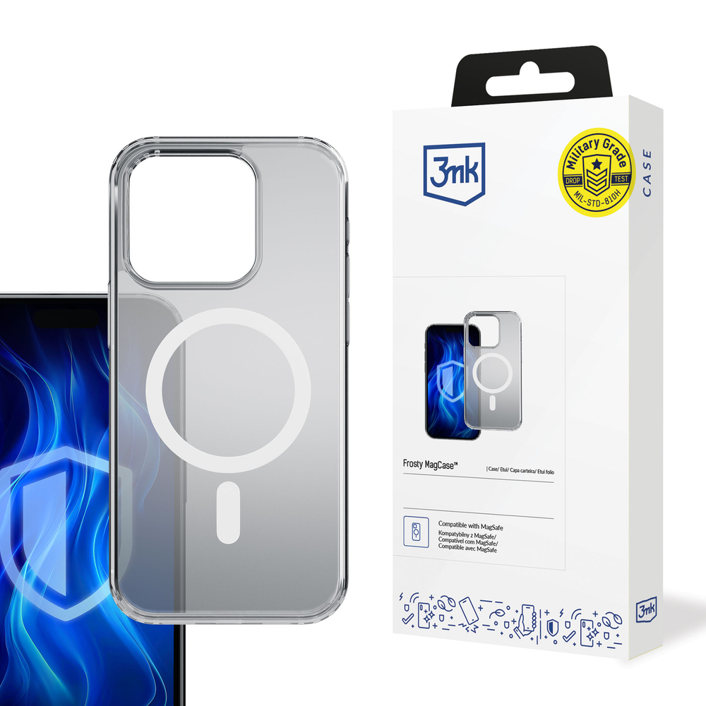3Mk Protection Frosty MagCase for Apple iPhone 16 Pro, White