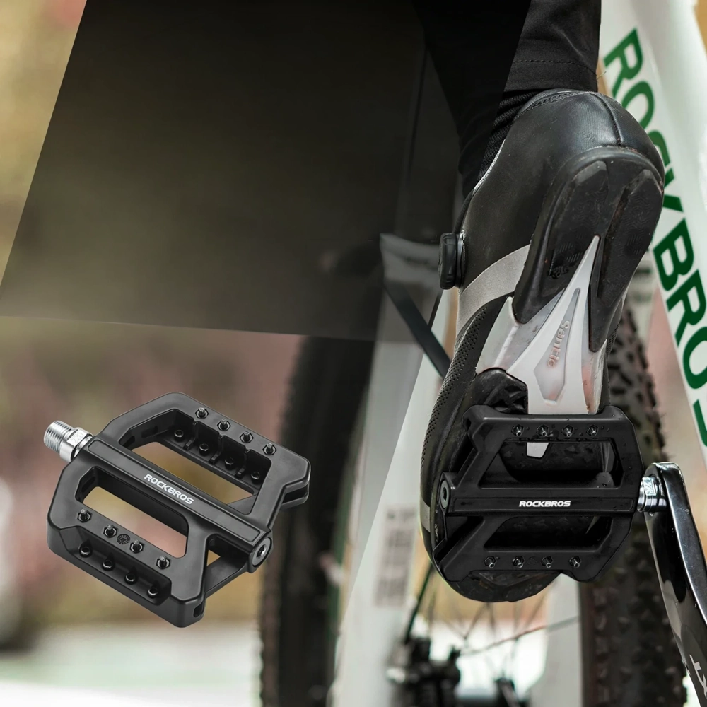 Rockbros RK01 nailoniniai dviračio pedalai, juodi
