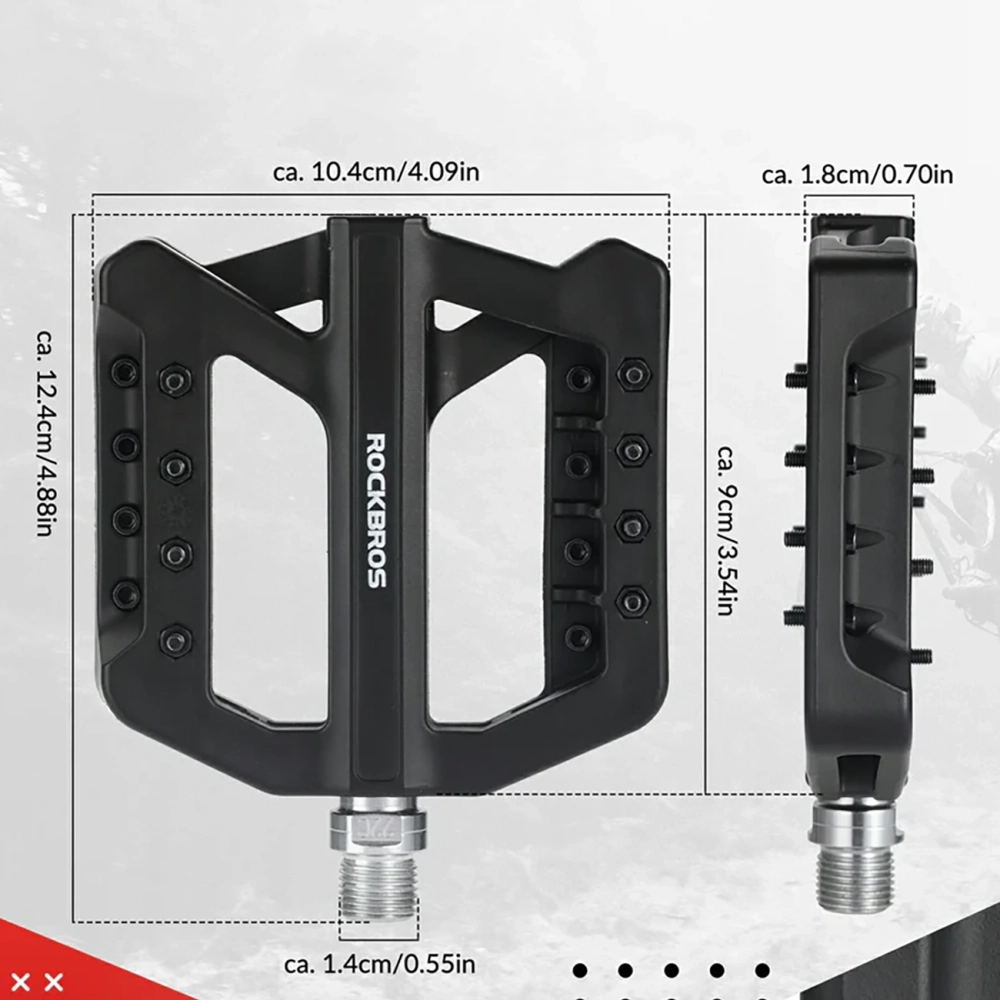 Rockbros RK01 nailoniniai dviračio pedalai, juodi